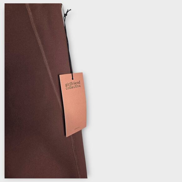 NEW Girlfriend Collective Womens High Rise Leggings Small Brown Compressive - Picture 3 of 5